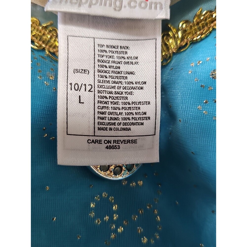 90s Disney Jasmine Children’s Princess Costume Wig, Shoes, Jewelry Large 10/12 - Picture 9 of 14